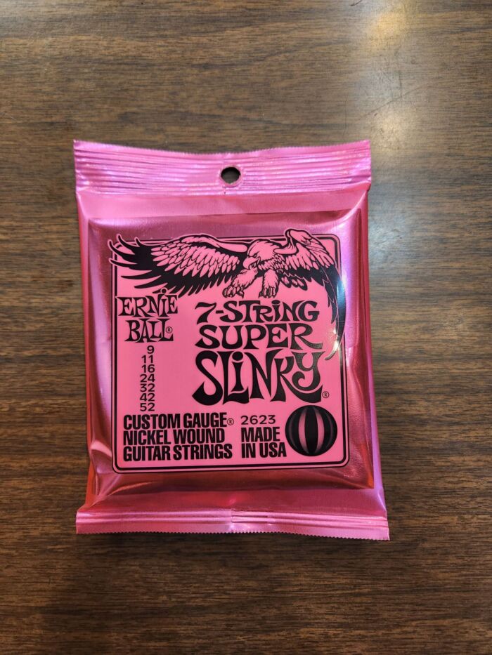 Ernie Ball 7String Super Slinky Electric Guitar Strings Quattlebaum