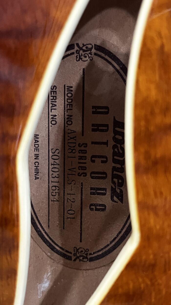 PRE-OWNED | Used Ibanez Artcore AXD81 - VLS | Excellent Condition - Image 8