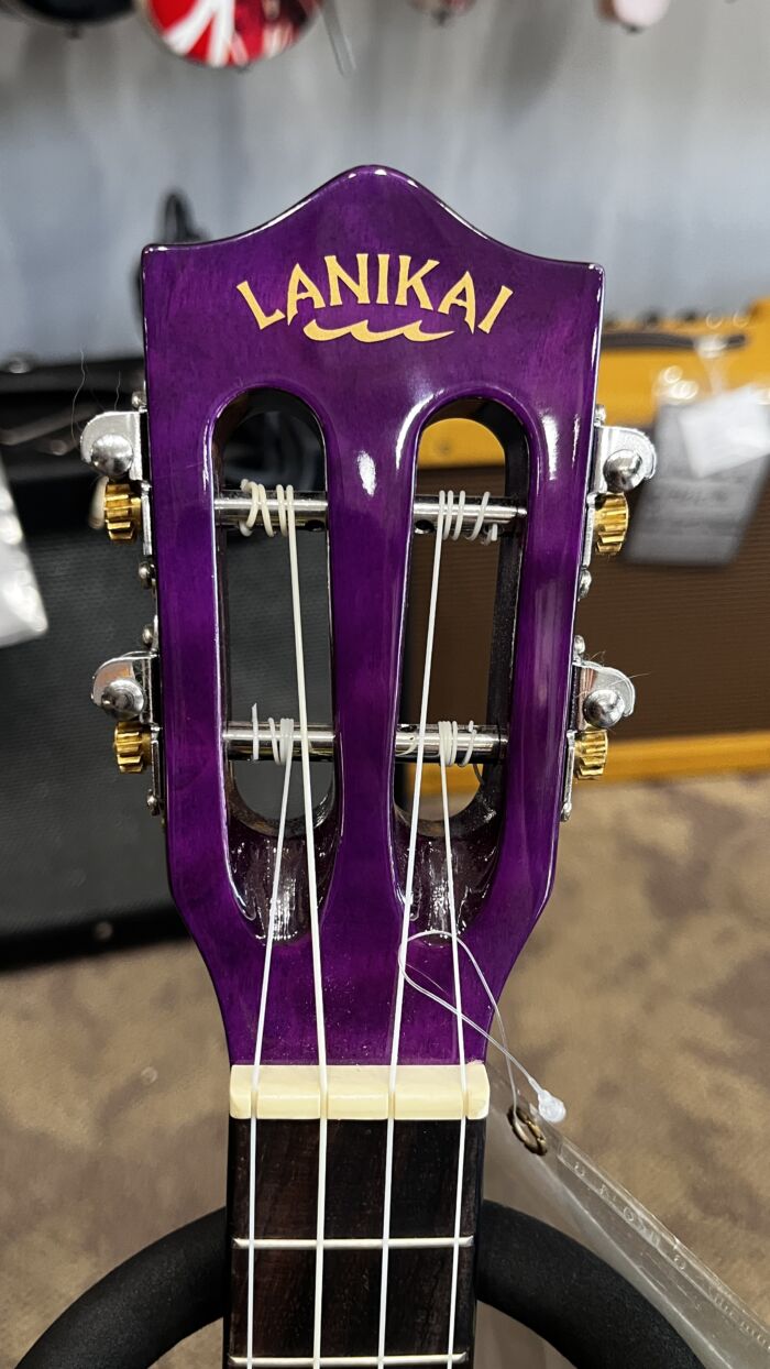 Lanikai QM-PUCET Tenor Ukulele with Cutaway and Electronics - Purple Stain - Image 3