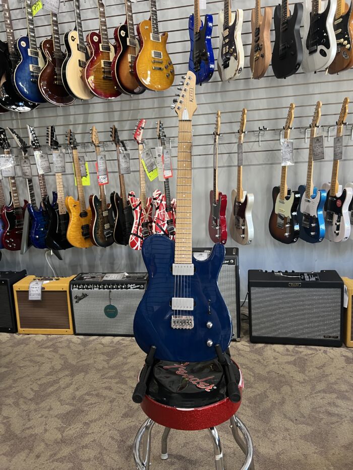 Kiesel Solo Telecaster - Blue Stained Swamp Ash Finish