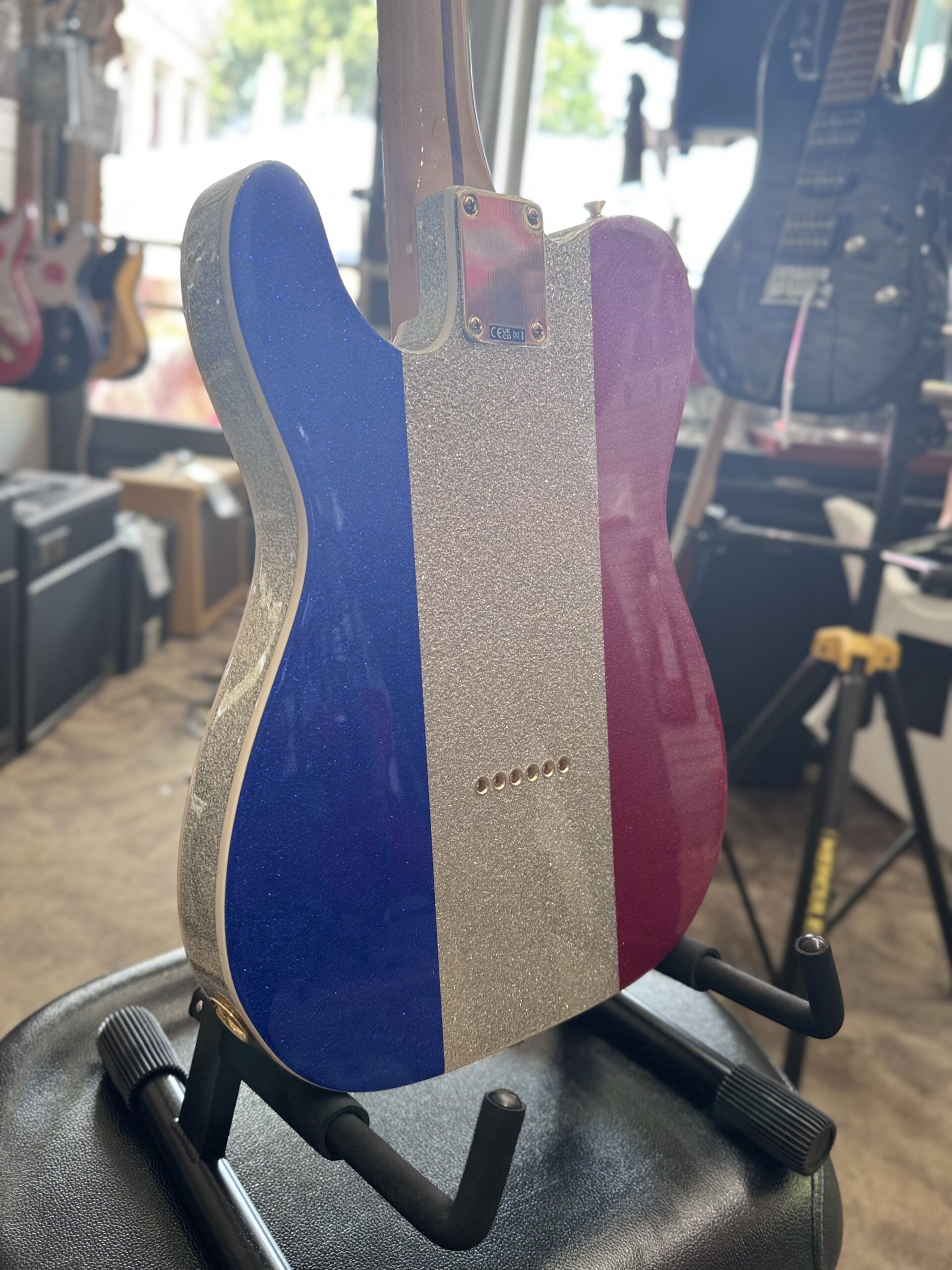 Fender Buck Owens Signature Telecaster 2026 Red, Silver, Blue Sparkle - Image 4
