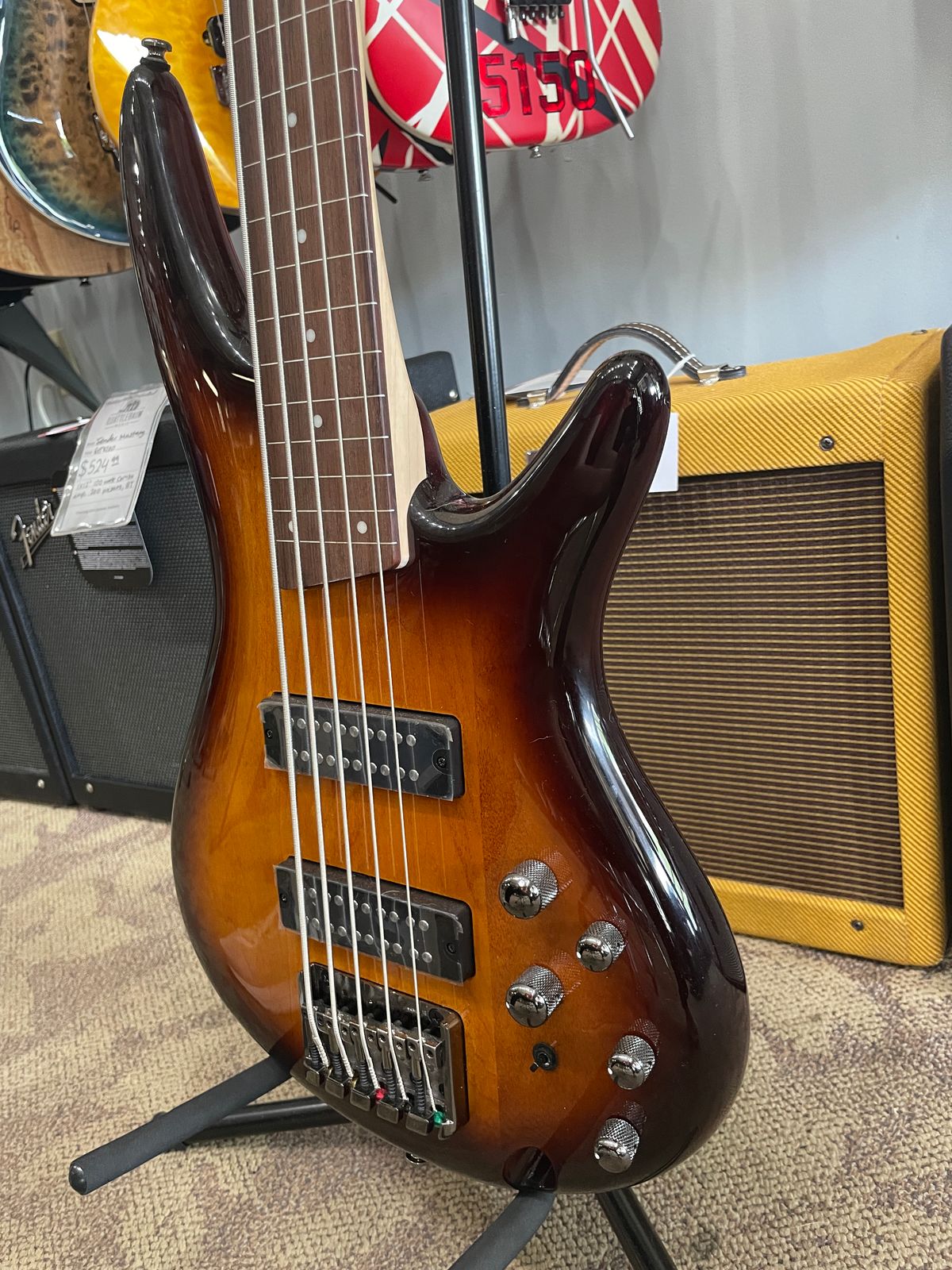 Ibanez SR375EF-BBT Standard Soundgear Fretless - Brown Burst - Image 5