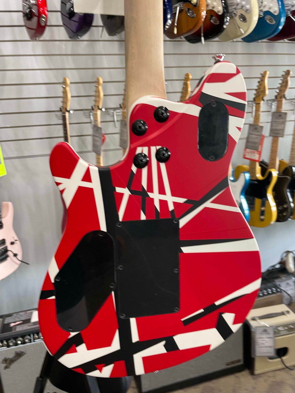 EVH Wolfgang Special Striped with Ebony Fretboard 2024-Present - Satin Red/Black/White Stripes - Image 7
