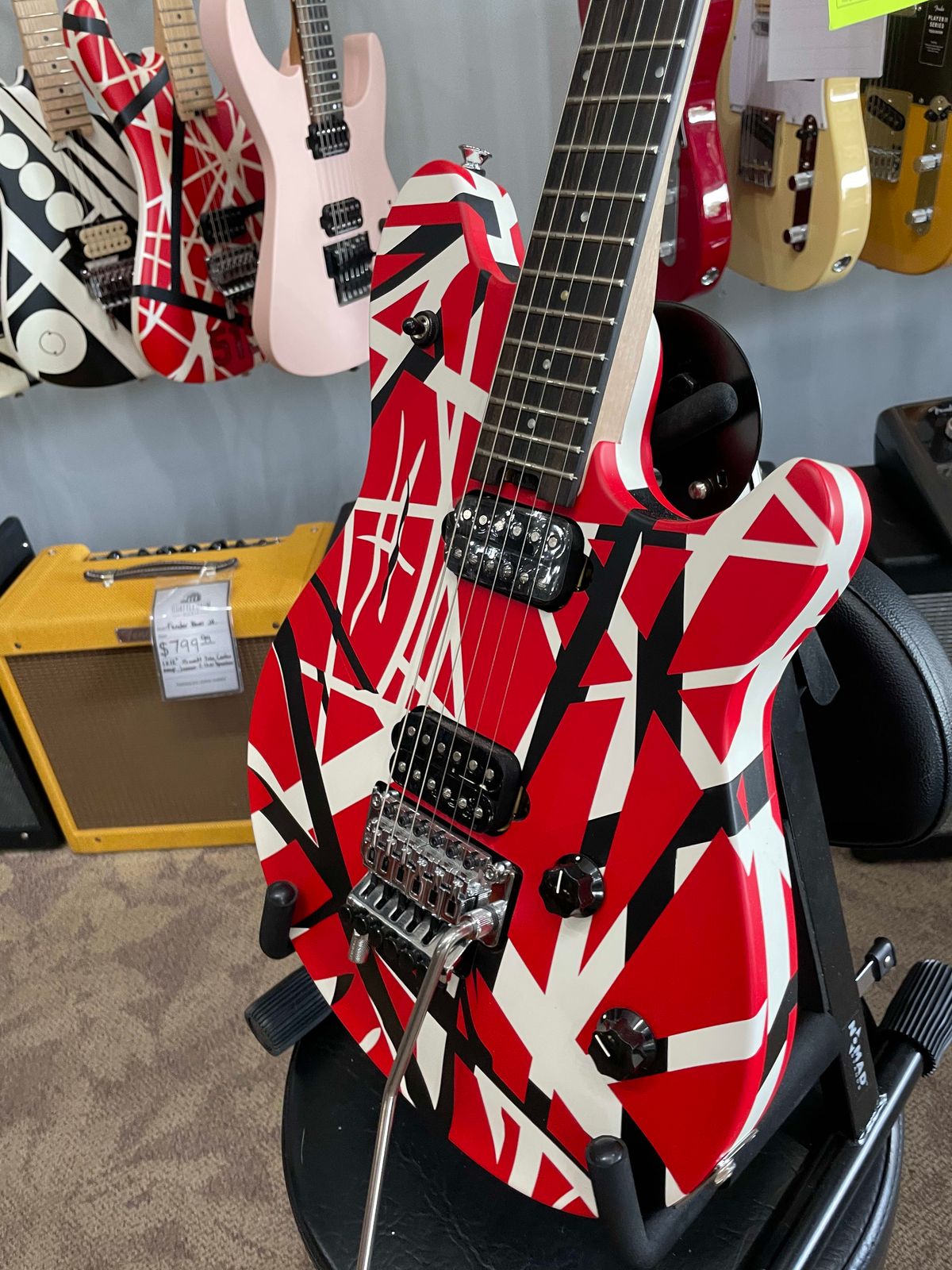 EVH Wolfgang Special Striped with Ebony Fretboard 2024-Present - Satin Red/Black/White Stripes - Image 5