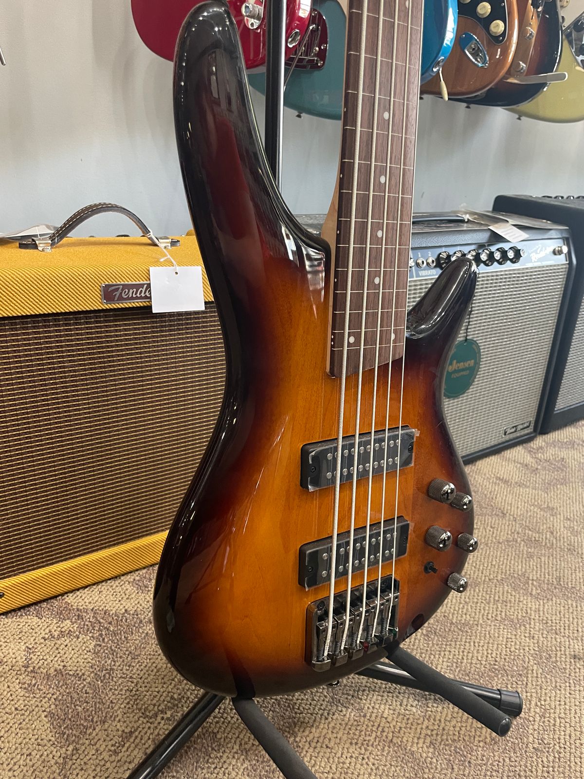 Ibanez SR375EF-BBT Standard Soundgear Fretless - Brown Burst - Image 4