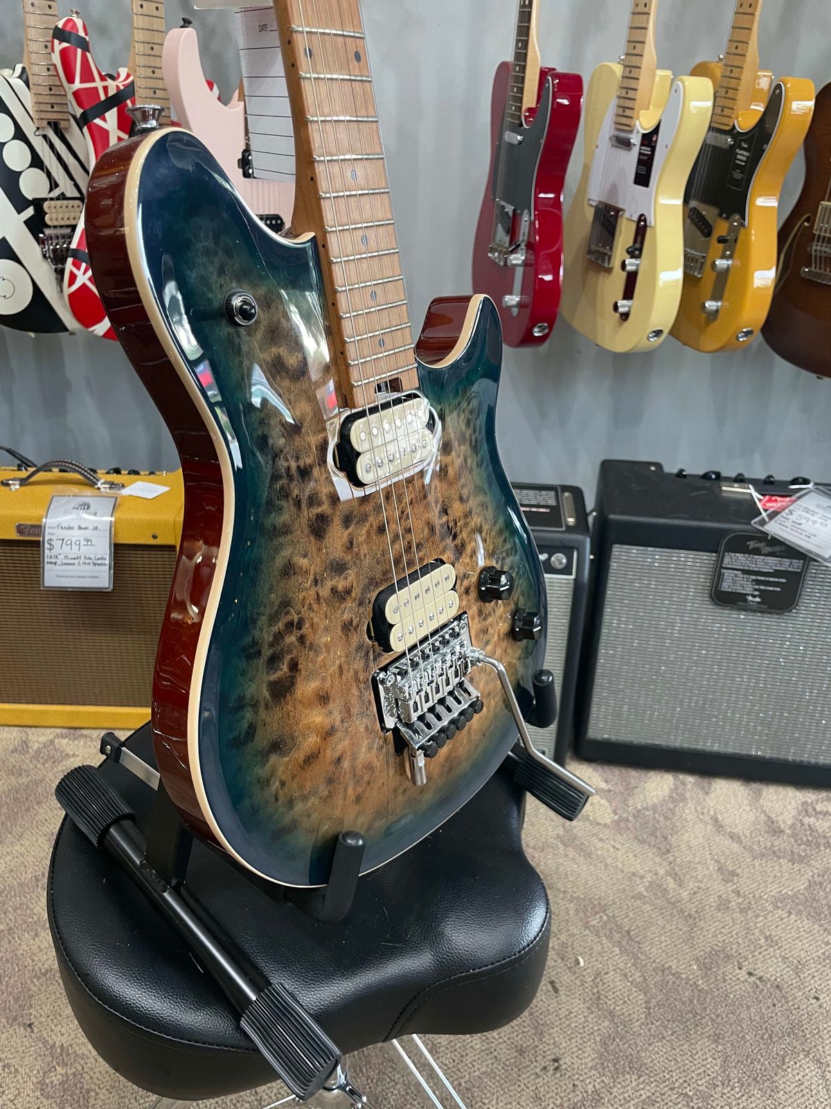 EVH Wolfgang WG Special QM with Baked Maple Neck 2024 - Present - Indigo Burst - Image 5