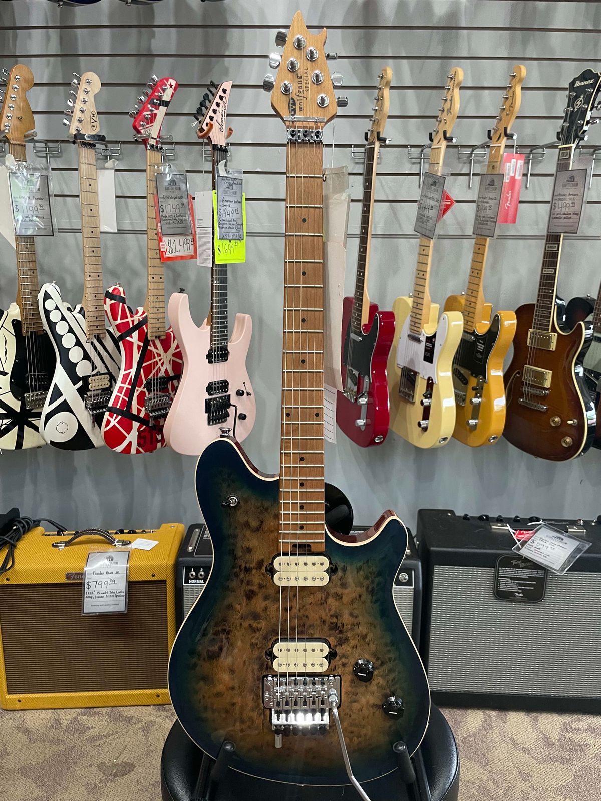 EVH Wolfgang WG Special QM with Baked Maple Neck 2024 - Present - Indigo Burst