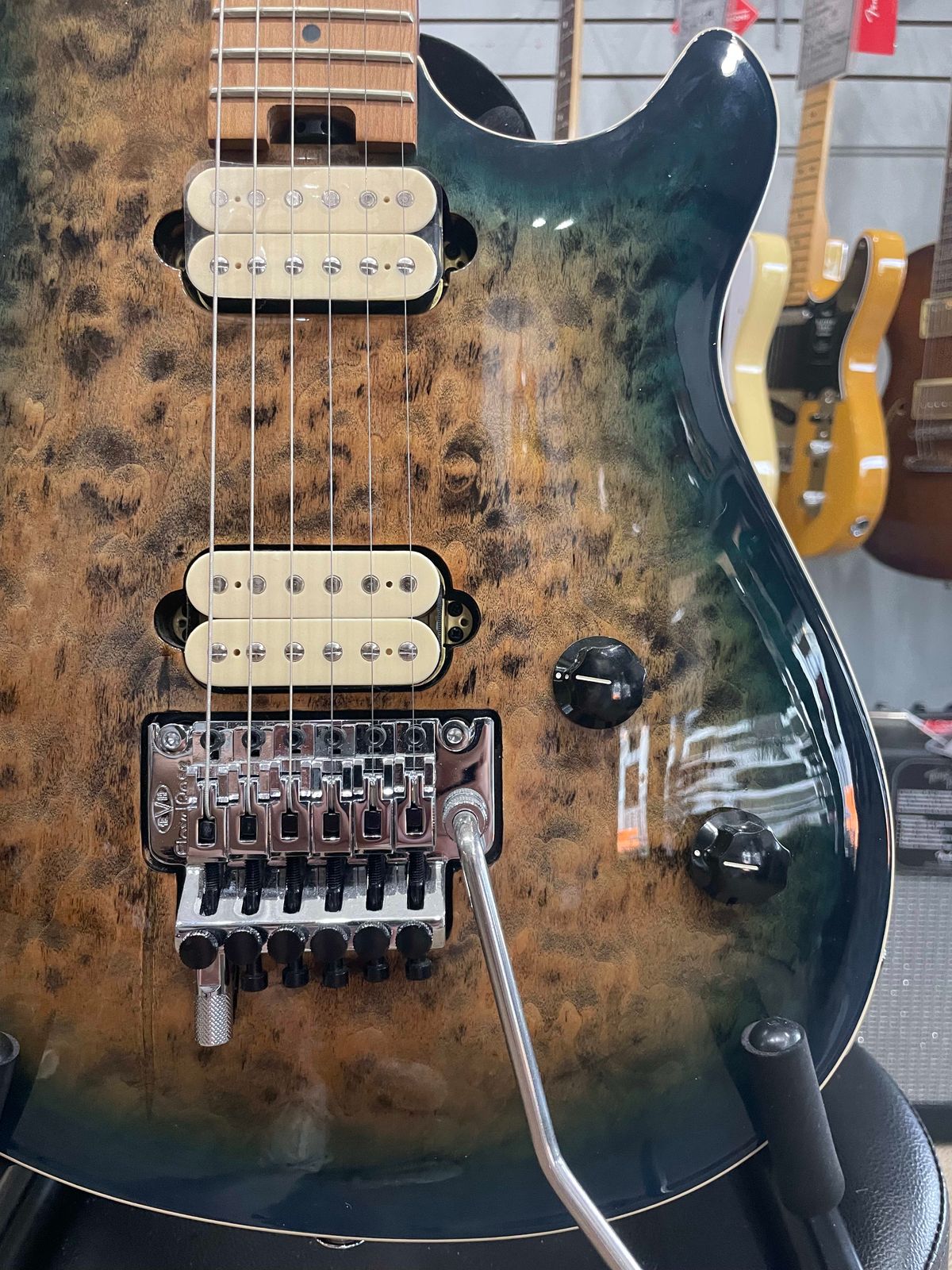 EVH Wolfgang WG Special QM with Baked Maple Neck 2024 - Present - Indigo Burst - Image 3