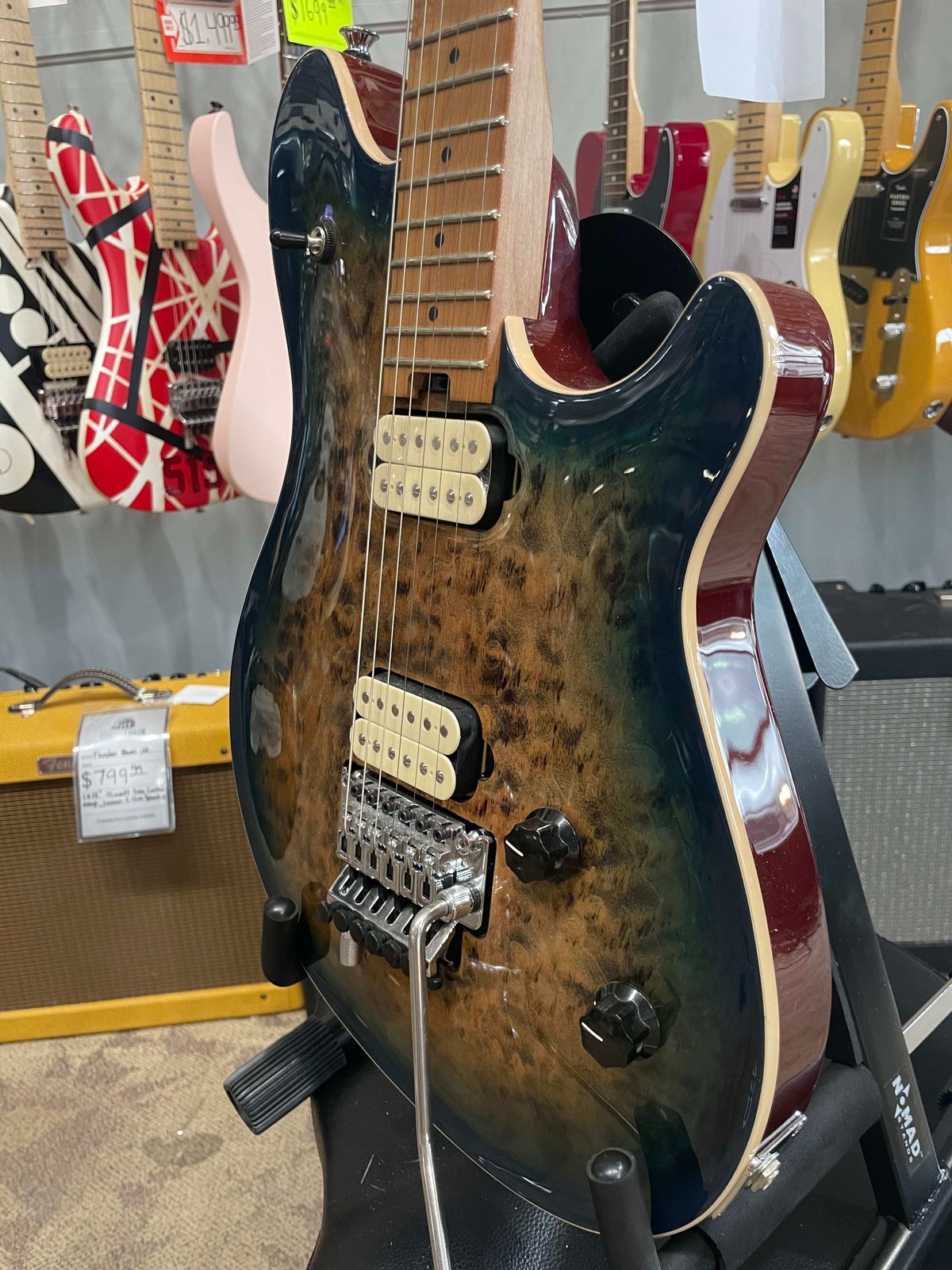 EVH Wolfgang WG Special QM with Baked Maple Neck 2024 - Present - Indigo Burst - Image 4