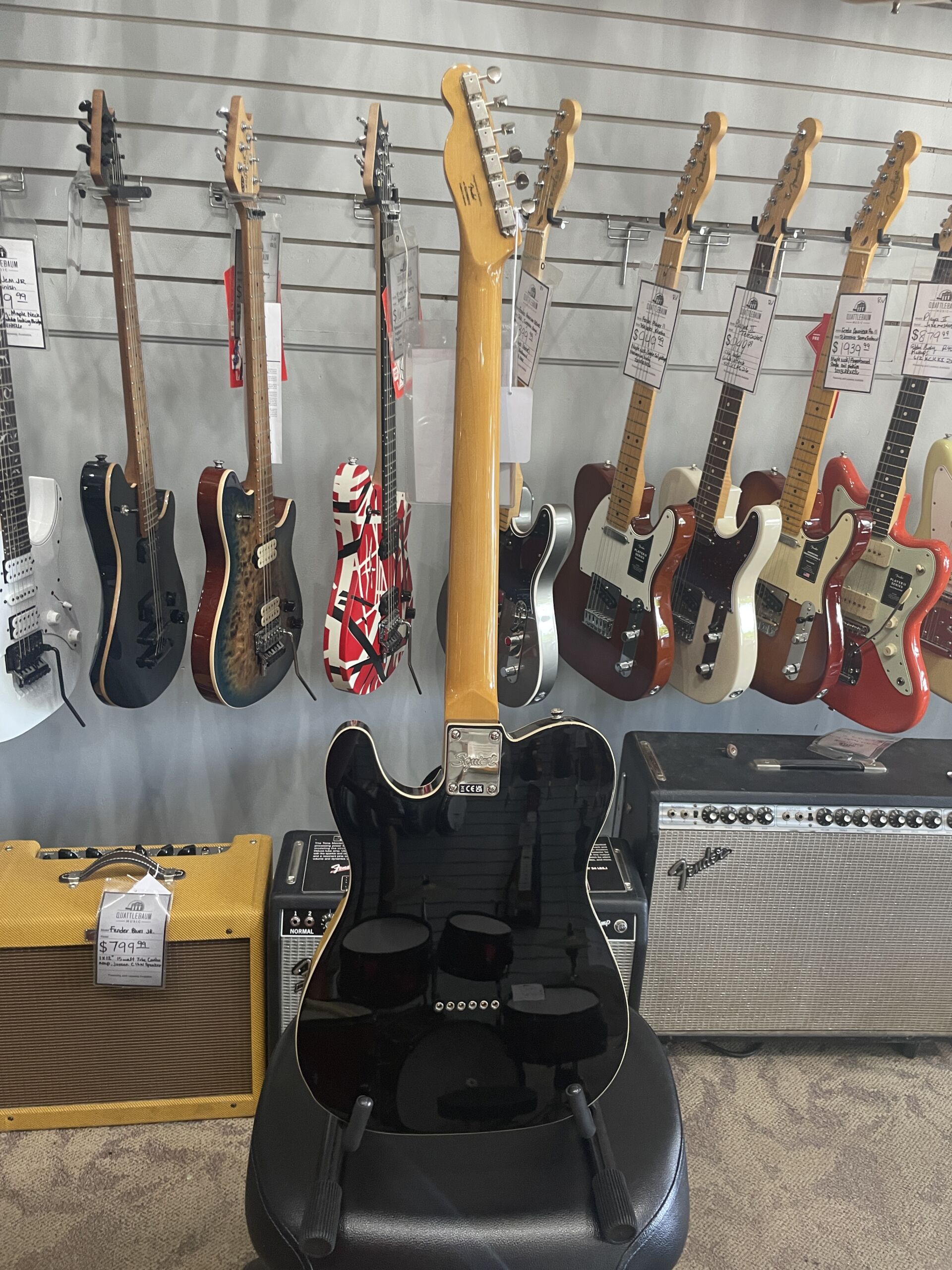 Fender Squier Classic Vibe Baritone Custom Telecaster - Black - Image 7