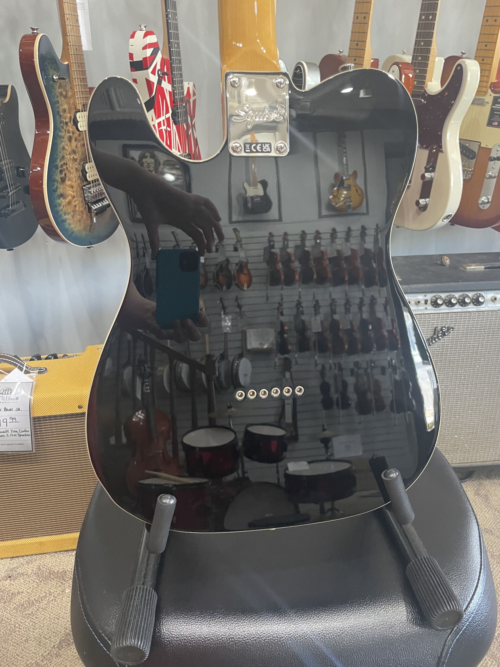 Fender Squier Classic Vibe Baritone Custom Telecaster - Black - Image 8