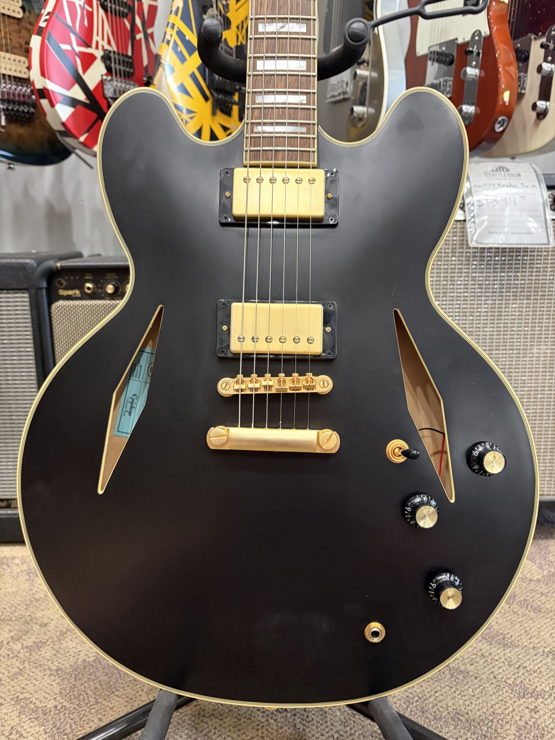 Pre-Owned - Epiphone Emily Wolfe Sheraton - Black - Image 2